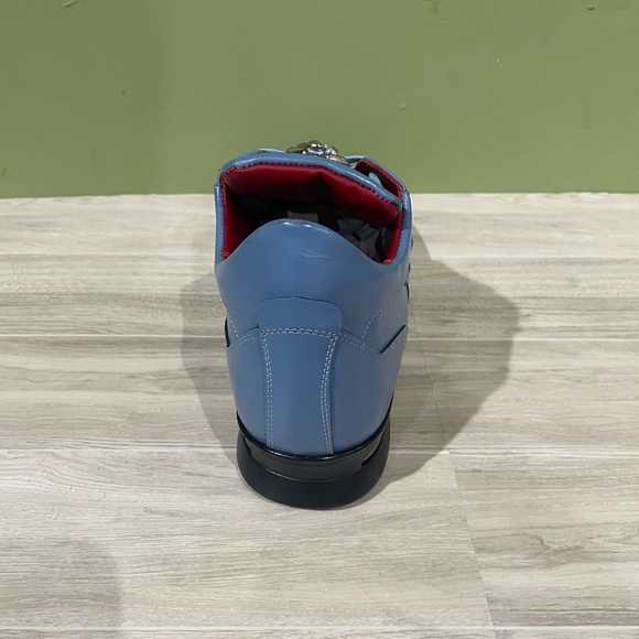 Fennix Italy Jean Blue Men's Shoes casual sneakers alligator/leather calf - Picture 4 of 5